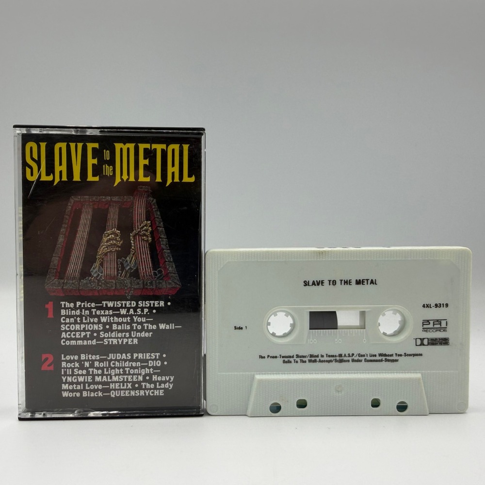 Slave to the Metal Cassette Tape 1986 Priority Records 4XL-9319 Heavy Metal Rock